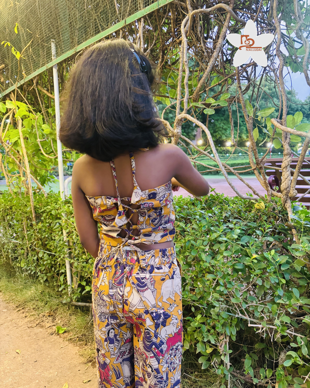 Golden Folk Kalamkari Palazzo Set