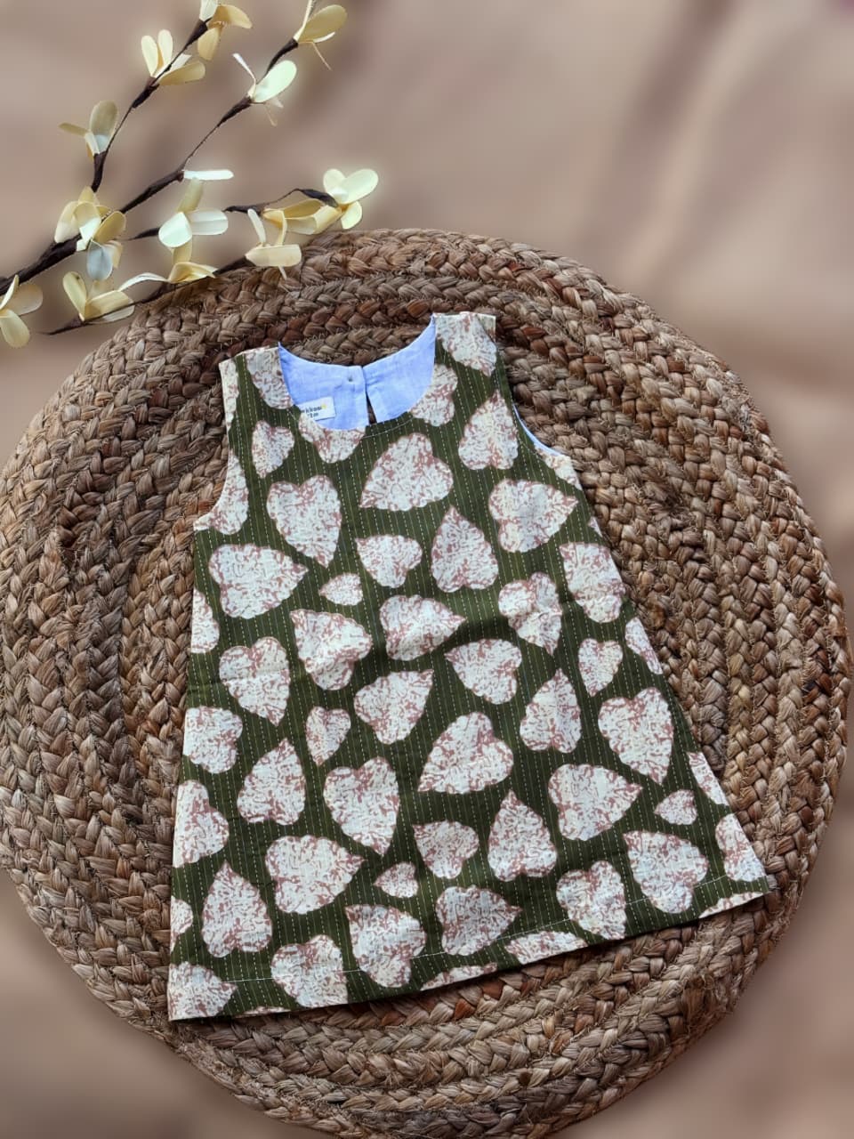 Olive Heart  A-Line Frock