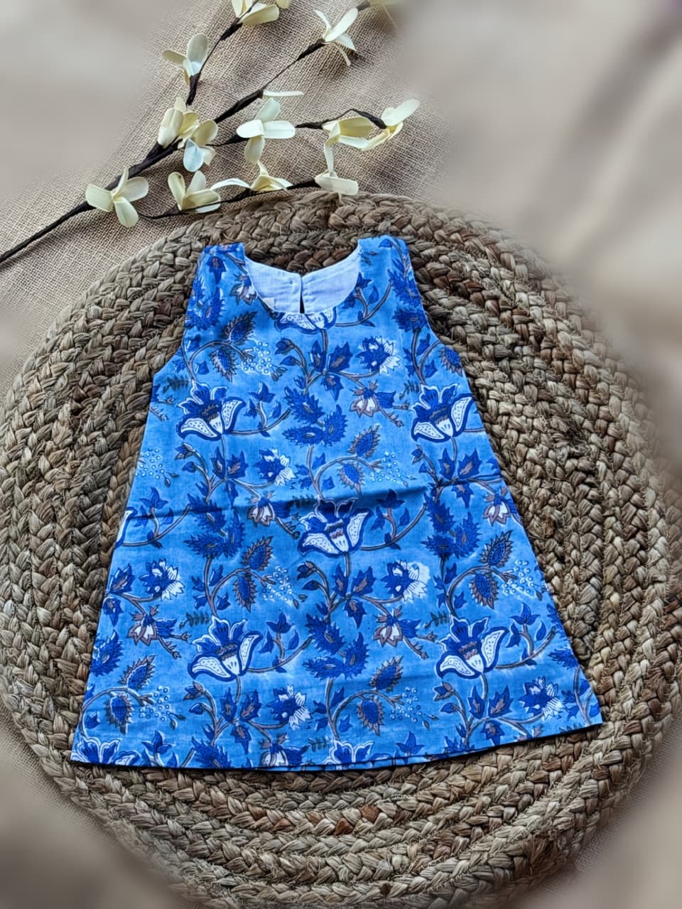 Sky Blossom  A-Line Frock
