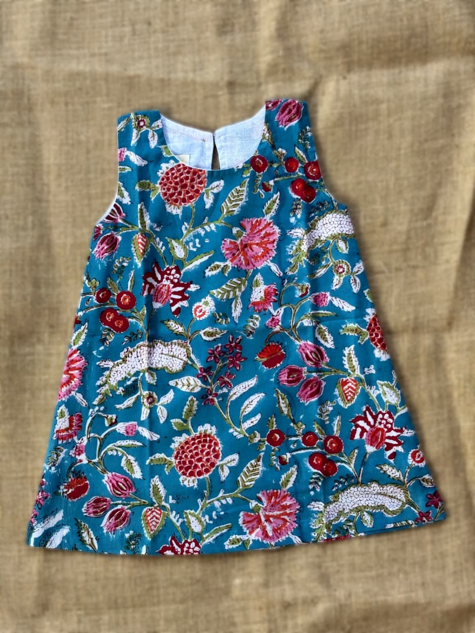 Blue Garden  A-Line Frock